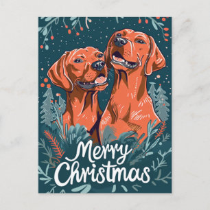 Carte Postale Vizsla Joyeux Noël