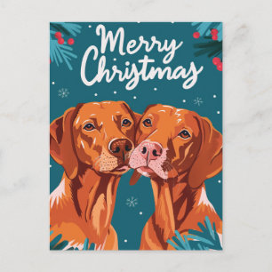 Carte Postale Vizsla Joyeux Noël