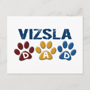 Carte Postale VIZSLA Papa Empreinte de patte 1
