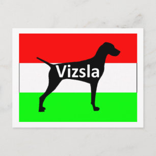 Carte Postale vizsla silo nom sur drapeau-Hongrie.png