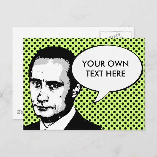 Carte Postale Vladimir Poutine (Devant / Derrière)