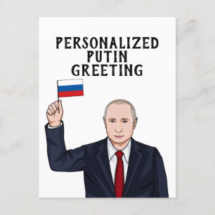 CARTE POSTALE VLADIMIR POUTINE PERSONNALISÉ