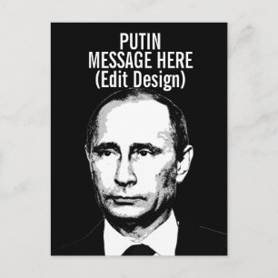 CARTE POSTALE VLADIMIR POUTINE PERSONNALISÉ