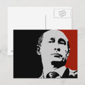 Carte Postale Vladimir Poutine rouge (Devant / Derrière)
