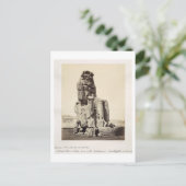 Carte Postale "Vocal Memnon", statue de Colossal d'Amenhotep I (Debout devant)