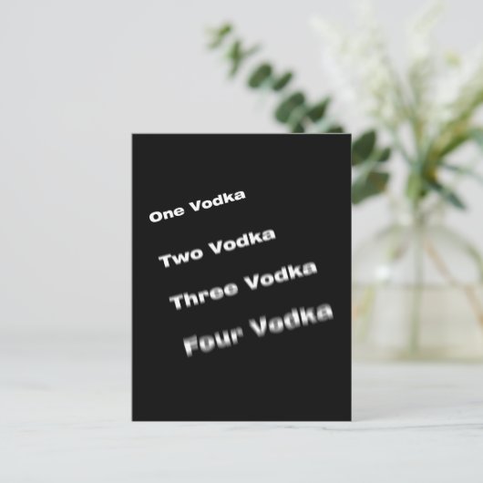 Carte Postale vodka (Debout devant)