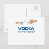 Carte Postale Vodka - Déconnecter les gens (Devant / Derrière)