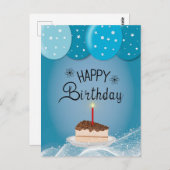 Carte Postale voeu d'anniversaire (Devant / Derrière)