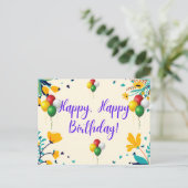 Carte Postale voeu d'anniversaire (Debout devant)