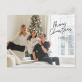 Carte Postale Vœu Moderne, Joyeux Noël Photo de Famille à Envoye (Devant)