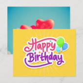 Carte postale voeux anniversaire (Devant / Derrière)