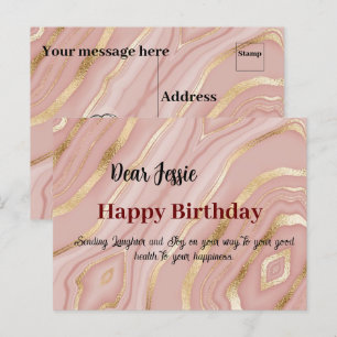 Carte postale voeux anniversaire