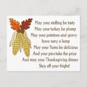 Carte Postale Voeux d'action de grâces (Devant)