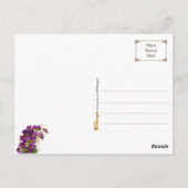 Carte Postale Voeux d'anniversaire avec Violettes (Dos)