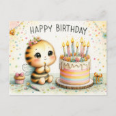 Carte Postale Vœux d'anniversaire Bee-autiful (Devant)