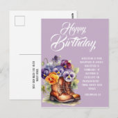 Carte Postale Vœux d'anniversaire chrétiens Philippiens 4:8 (Devant / Derrière)