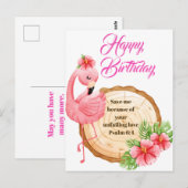 Carte Postale Vœux d'anniversaire chrétiens Psaume 6:4 (Devant / Derrière)