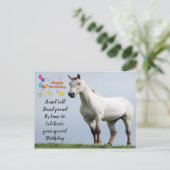 Carte Postale Voeux d'anniversaire de cheval (Debout devant)