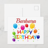 Carte Postale Voeux d'anniversaire personnalisés (Devant / Derrière)