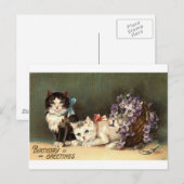 Carte Postale Voeux d'anniversaire Repro Vintage 1910 (Devant / Derrière)