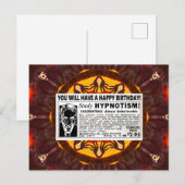 CARTE POSTALE VOEUX D'ANNIVERSAIRE RÉTRO JOYEUX (Devant / Derrière)