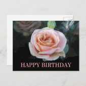 Carte Postale Voeux d'anniversaire rose (Devant / Derrière)