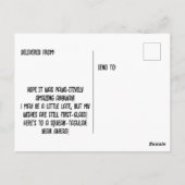 Carte Postale Vœux d'anniversaire tardifs avec un rat mignon (Dos)