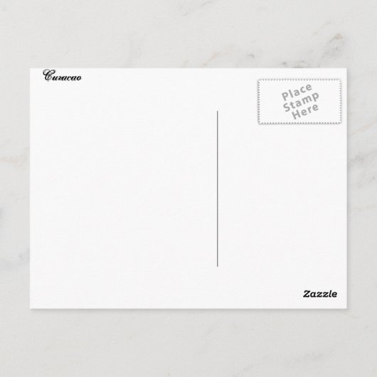 Carte Postale Voeux de Curaçao (Dos)