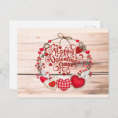 Carte Postale Vœux de la Saint-Valentin  (Devant / Derrière)