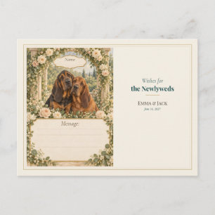 Carte Postale Vœux de livre d'or de mariage Bloodhound
