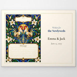 Carte Postale Vœux de livre d'or de mariage Coq