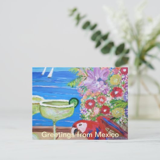 Carte Postale Voeux de Mexico (Debout devant)