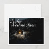 Carte Postale Vœux de Noël avec maison de sorcière (Devant / Derrière)