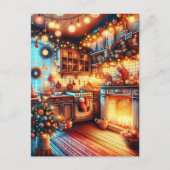 Carte Postale Voeux de Noël démodés (Devant)