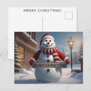 Carte Postale Vœux de Noël remplis de joie et d'amour