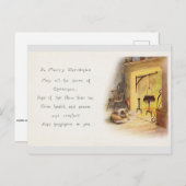 Carte Postale Voeux de Noël Vintage (Devant / Derrière)