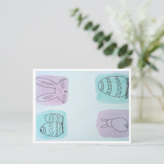 Carte Postale Vœux de Pâques (Debout devant)