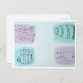 Carte Postale Vœux de Pâques (Devant / Derrière)