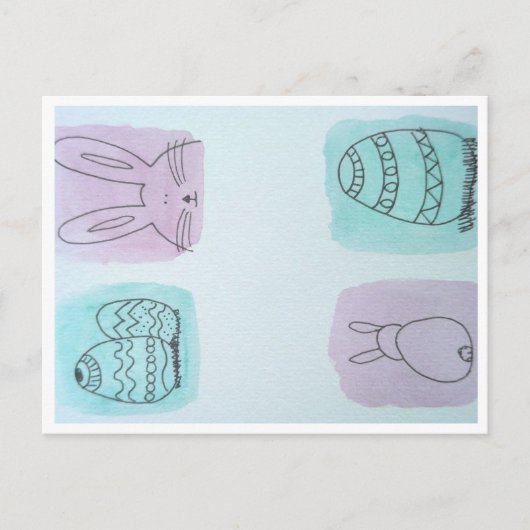 Carte Postale Vœux de Pâques (Devant)