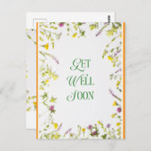 Carte Postale Vœux de prompt rétablissement (Devant / Derrière)