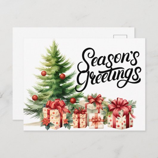 Carte Postale Vœux de saison (Devant / Derrière)