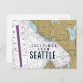 Carte Postale Voeux De Seattle Chart (Devant / Derrière)