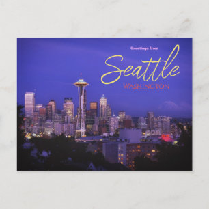 Carte Postale Voeux de Seattle Washington Postcard