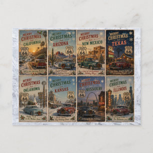 Carte Postale Vœux de vacances de la route 66