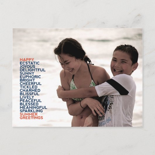 Carte Postale Voeux de voeux d'été (Devant)