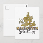 Carte Postale Vœux d'Halloween - Halloween (Devant / Derrière)