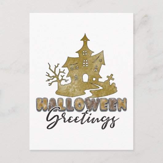 Carte Postale Vœux d'Halloween - Halloween (Devant)