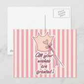 Carte Postale Voeux donnés (Devant / Derrière)