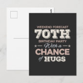 Carte Postale Voeux drôles pour 70 ans (Devant / Derrière)