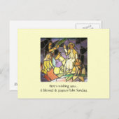 Carte Postale Vœux du dimanche des Rameaux (Devant / Derrière)